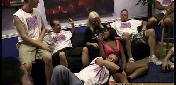  Ebony gets fucked in all holes by a group of white dudes 16
